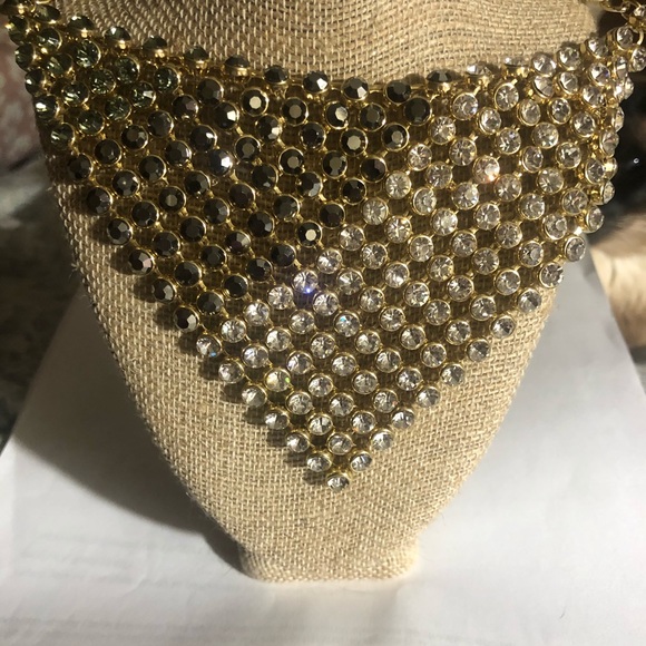 The Limited Rhinestone Ombré Bib Necklace - Picture 1 of 5